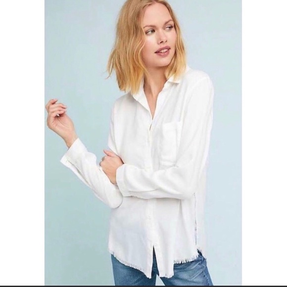 Anthropologie Tops - Cloth & Stone White Stargazer Buttondown Shirt